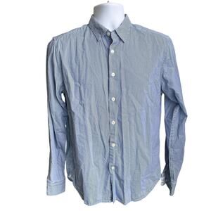 👔 Cactus Man Ricky Singh M Blue Stripe Slim Fit Button-Down Modern Prep Y2K